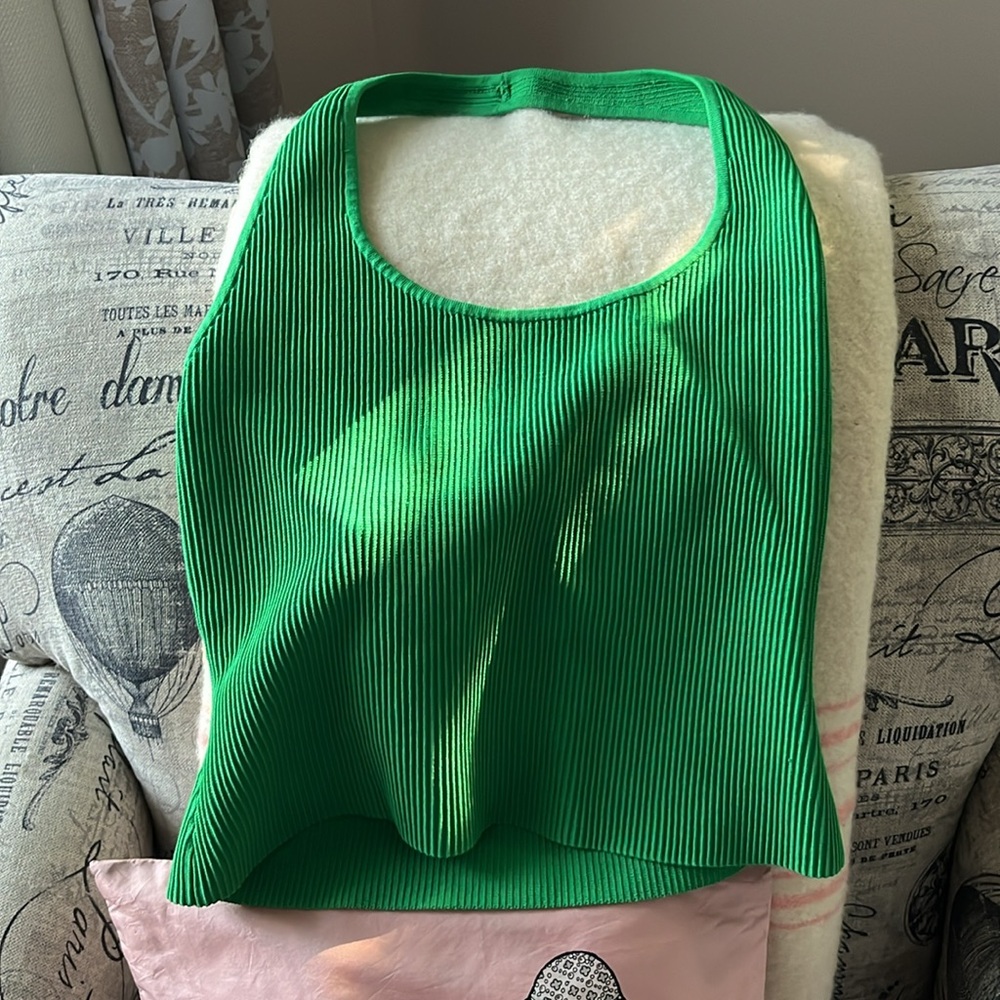 Aritzia Green Ribbed Tank Top - Women
